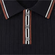 Men's lightweight ribbed cotton polo shirt by FJØRNA, classic fit with comfortable, textured ribbed fabric, suitable for casual wear.
