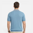 Men's lightweight ribbed cotton polo shirt by FJØRNA featuring a classic fit and comfortable design for casual wear.
