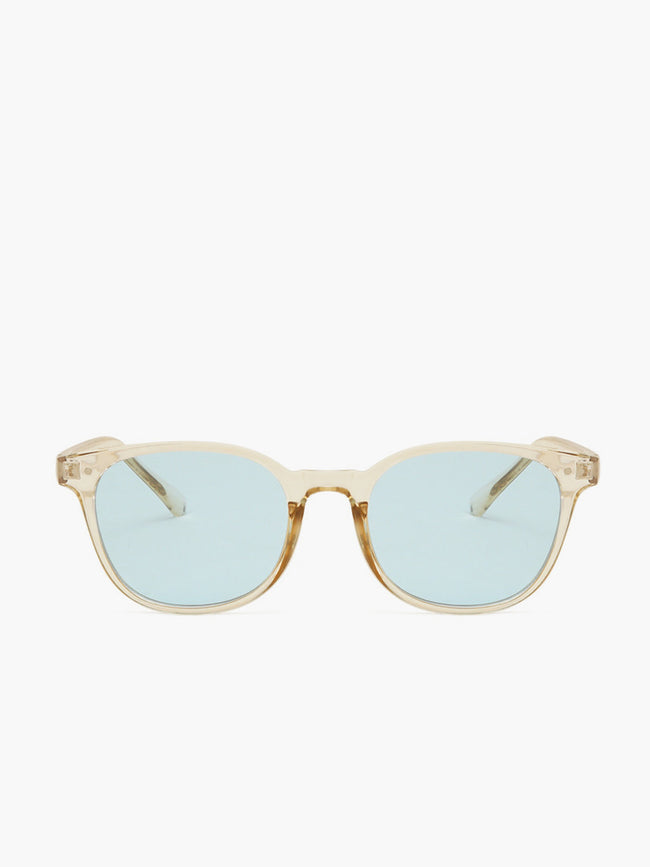 Women’s round sunglasses by FJØRNA with UV protection, acetate frame and stylish circular design.