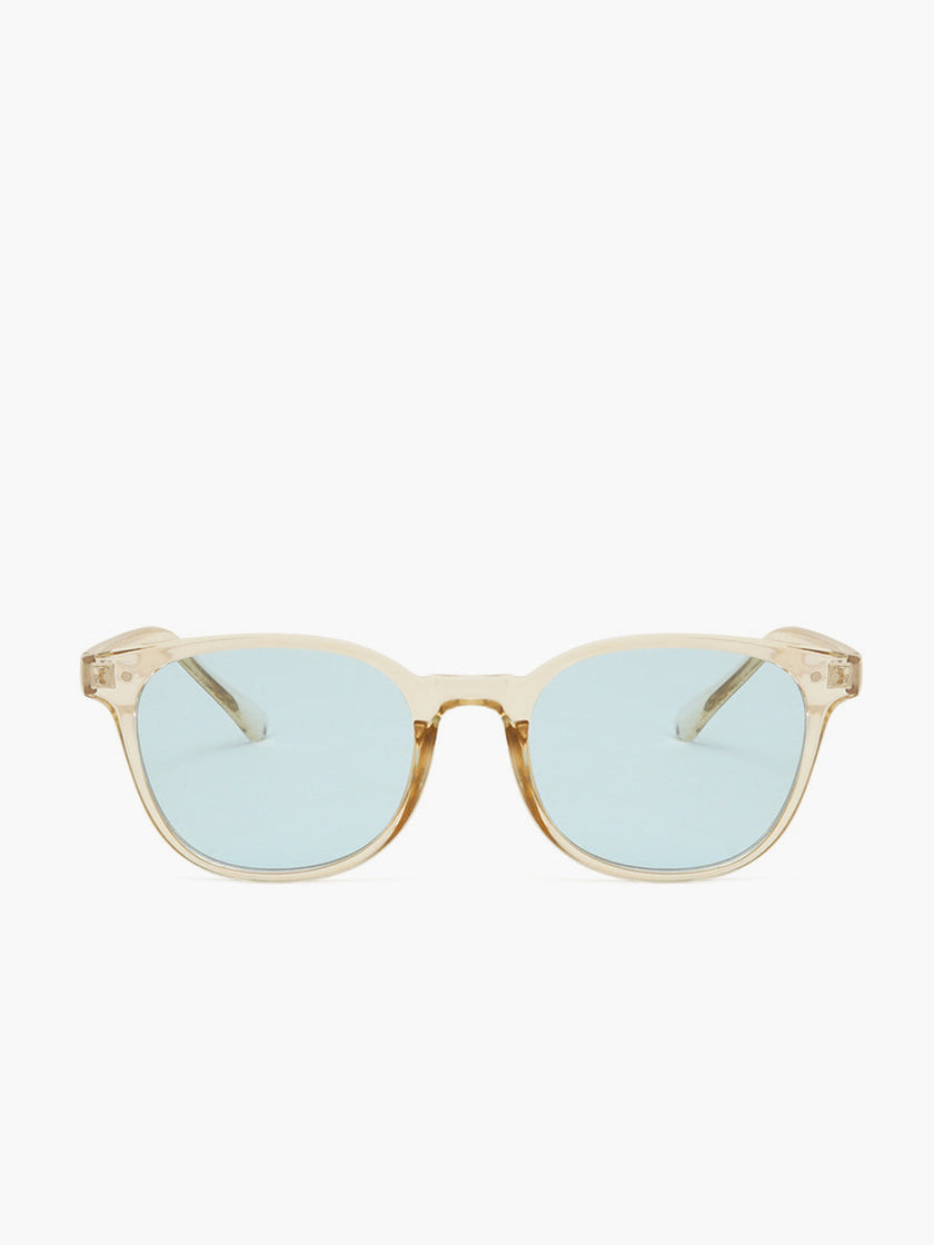 Women’s round sunglasses by FJØRNA with UV protection, acetate frame and stylish circular design.
