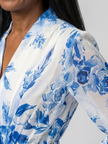 FJØRNA women's floral summer maxi dress with long sleeves and wrap design, casual and elegant for warm weather.