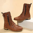 Mira | Round Toe High Boots with Side Zipper