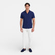 Men's short sleeve linen cotton blend shirt by FJØRNA, breathable summer fit, lightweight and comfortable for warm weather.