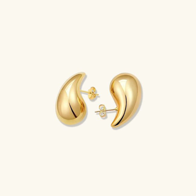 Grace | Sculpted Teardrop Earrings in 18K Gold plated or Silver