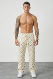 White straight-fit trousers by FJØRNA, shown on a model, highlighting the tailored design and clean, modern style.