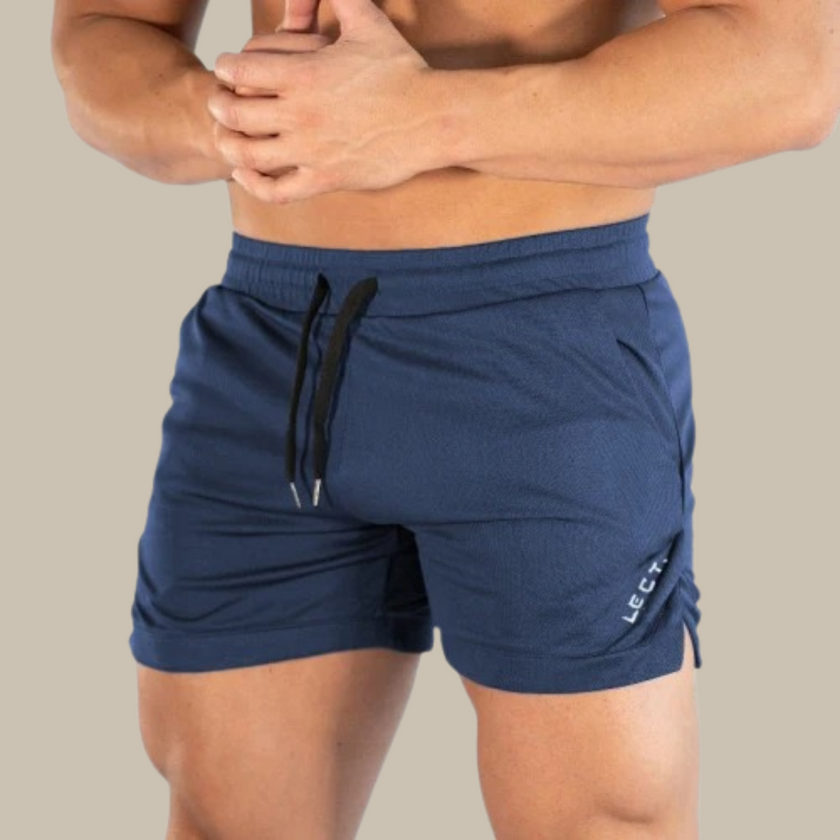 Men's sporty swim shorts by FJØRNA, fitted and slim-cut men's swimwear, shown in a sleek, vibrant design.