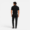 Men's striped knitted polo shirt by FJØRNA, lightweight, breathable, slim fit summer shirt, ideal for casual wear.