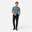 Men's striped knitted T-shirt by FJØRNA, lightweight and slim fit, perfect for summer comfort and casual wear.