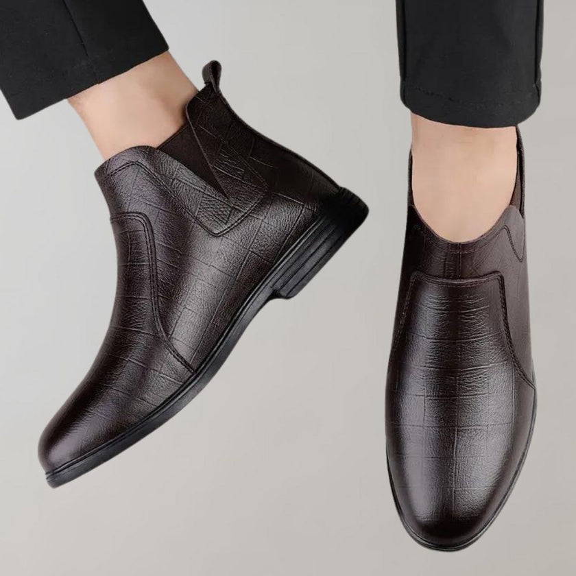 Textured Black Ankle Boots - 3