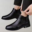 Textured Black Ankle Boots - 8