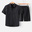 Men's summer set by FJØRNA featuring lightweight, breathable shirt and shorts perfect for warm weather.