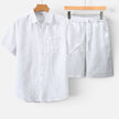 Men's lightweight, breathable summer shirt and shorts set by FJØRNA, perfect for warm weather and casual wear.