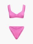 FJØRNA women's two-piece summer beach swimsuit in vibrant colors, featuring a stylish top and bottom for beach or pool.