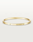 FJORNA | Classic Gold-Tone Screw Bangle Bracelet – Minimalist Style