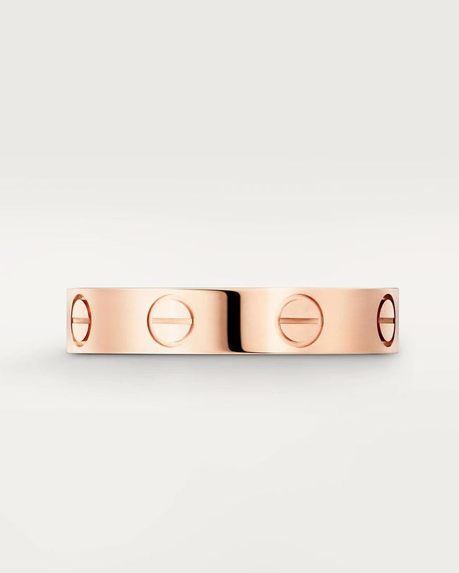 Mia - Screw Detail Ring in Rose Gold Plated Finish