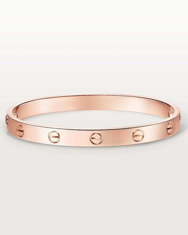 Grace - Screw Detail Bracelet in Rose Gold Plated Finish