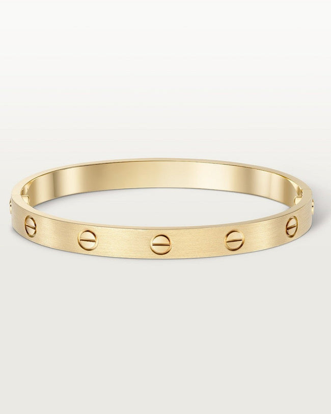 Fjorna | Women's Bracelet Gold One Size Alloy Minimalist Bangle 1