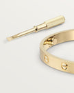 FJORNA | Classic Gold-Tone Screw Bangle Bracelet – Minimalist Style