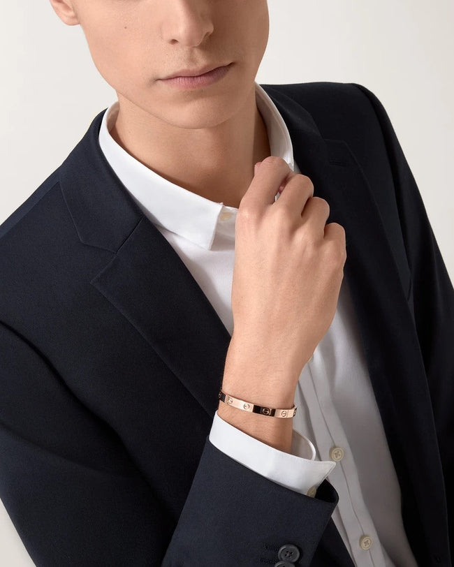 Grace - Screw Detail Bracelet in Rose Gold Plated Finish