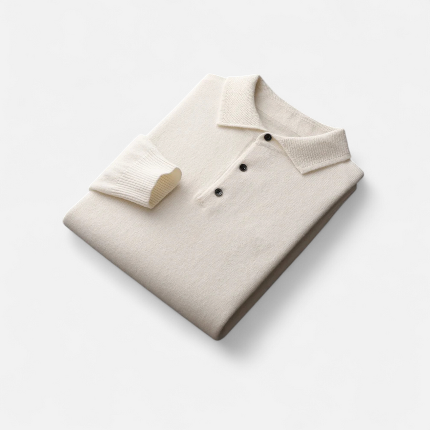 Merino Wool Polo Sweater - 13