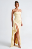 Emily | Strapless Maxi Dress - High-Split Elegant Gown
