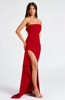 Emily | Strapless Maxi Dress - High-Split Elegant Gown