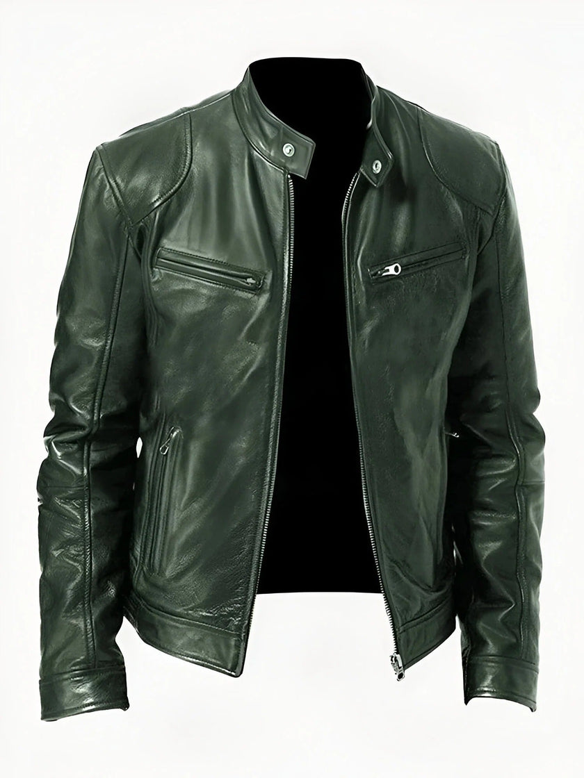 Stephan – Black Leather Jacket for Men - Stylish & Durable | Casual Wear 7