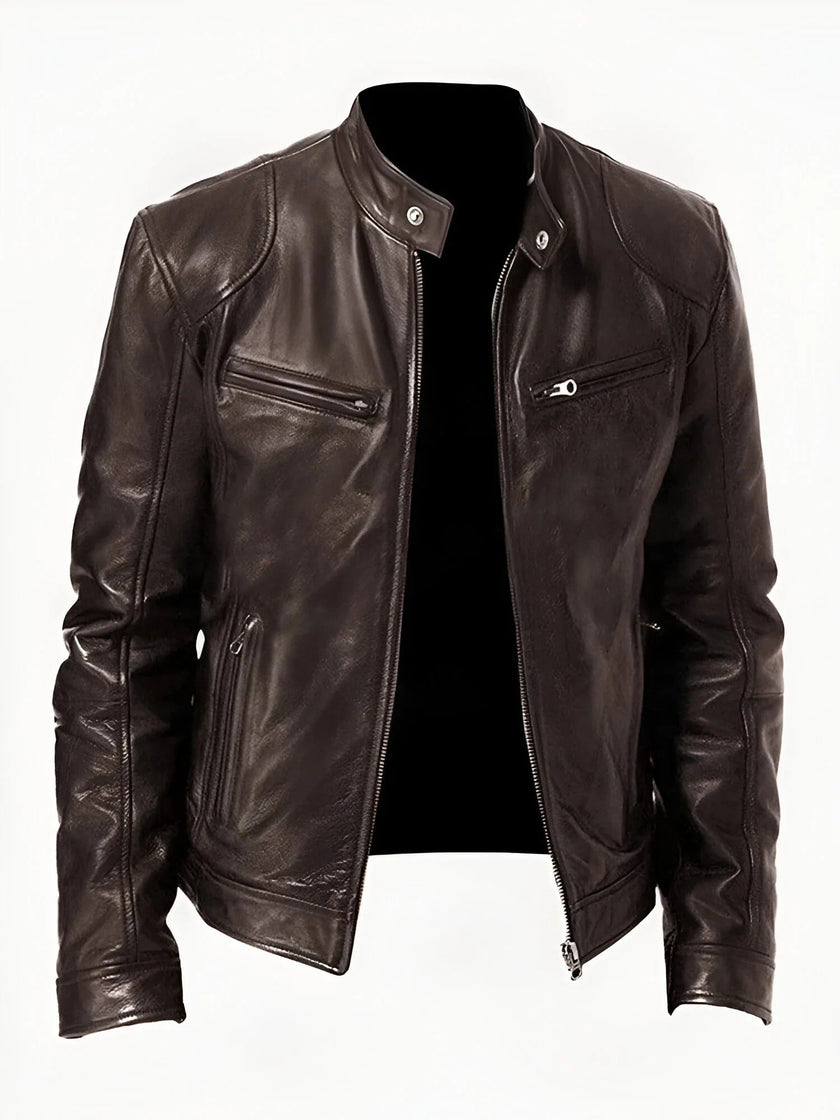 Stephan – Black Leather Jacket for Men - Stylish & Durable | Casual Wear 4