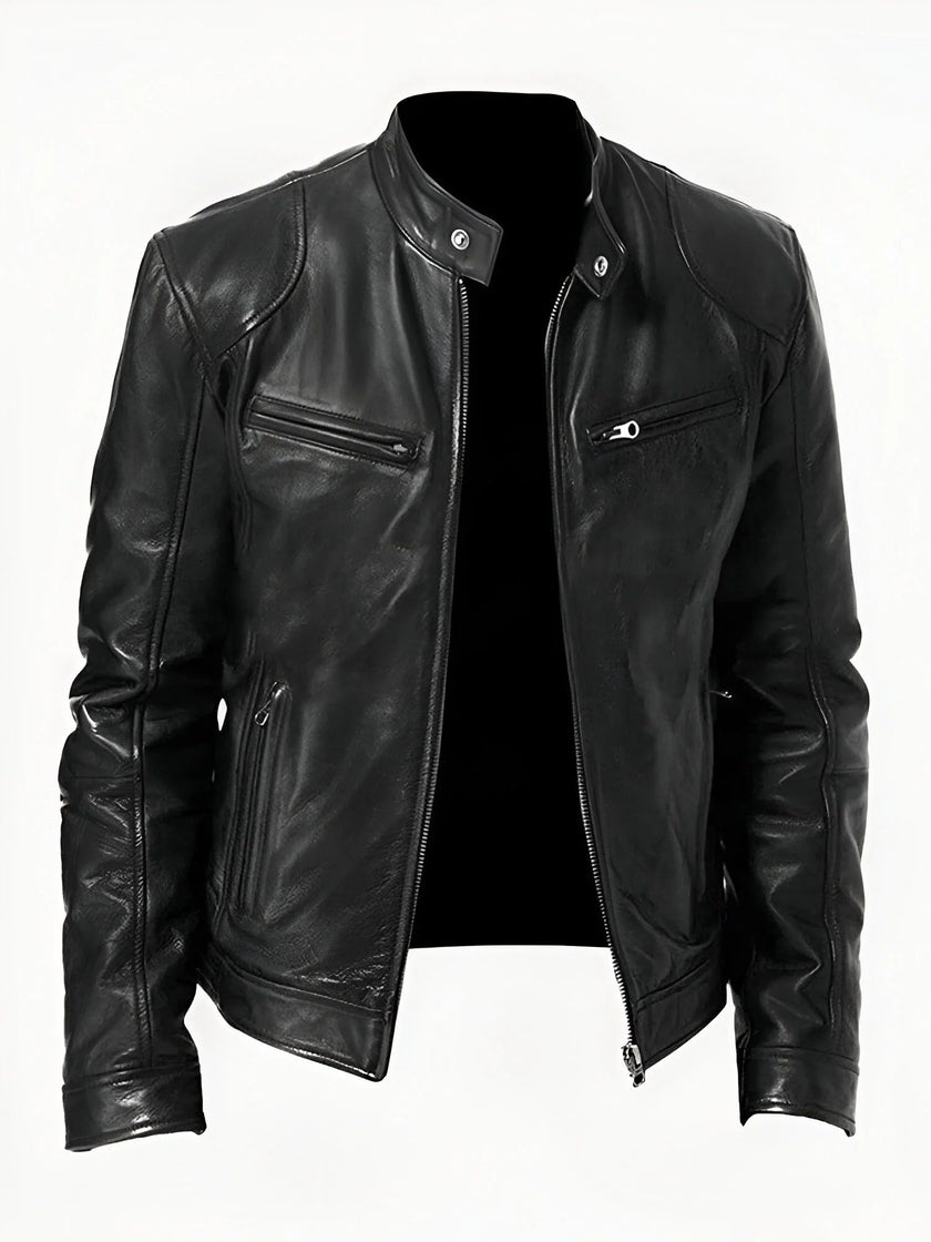 Stephan – Black Leather Jacket for Men - Stylish & Durable | Casual Wear 2