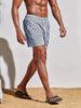 Men's striped regular fit swim shorts by FJØRNA, featuring a stylish design perfect for summer beachwear.